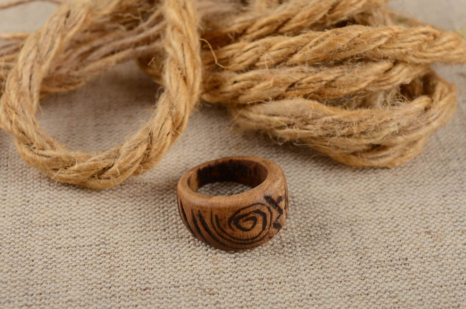 Beautiful handmade wooden ring fashion trends accessories for girls wood craft photo 1
