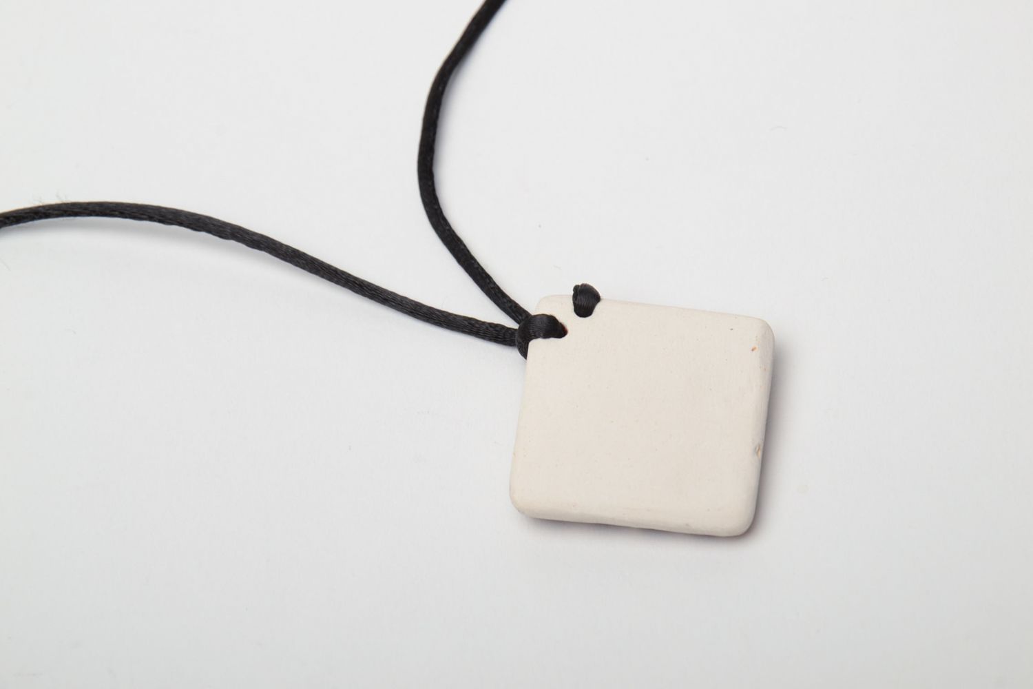 Designer clay pendant with cord photo 5
