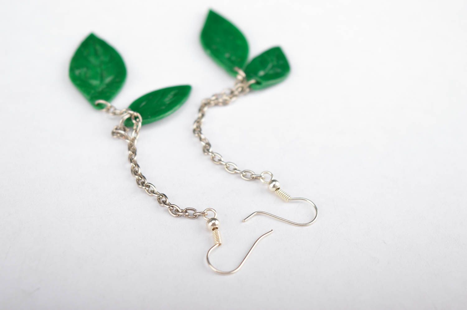 Stylish handmade plastic earrings modern jewelry designs beautiful jewellery photo 3
