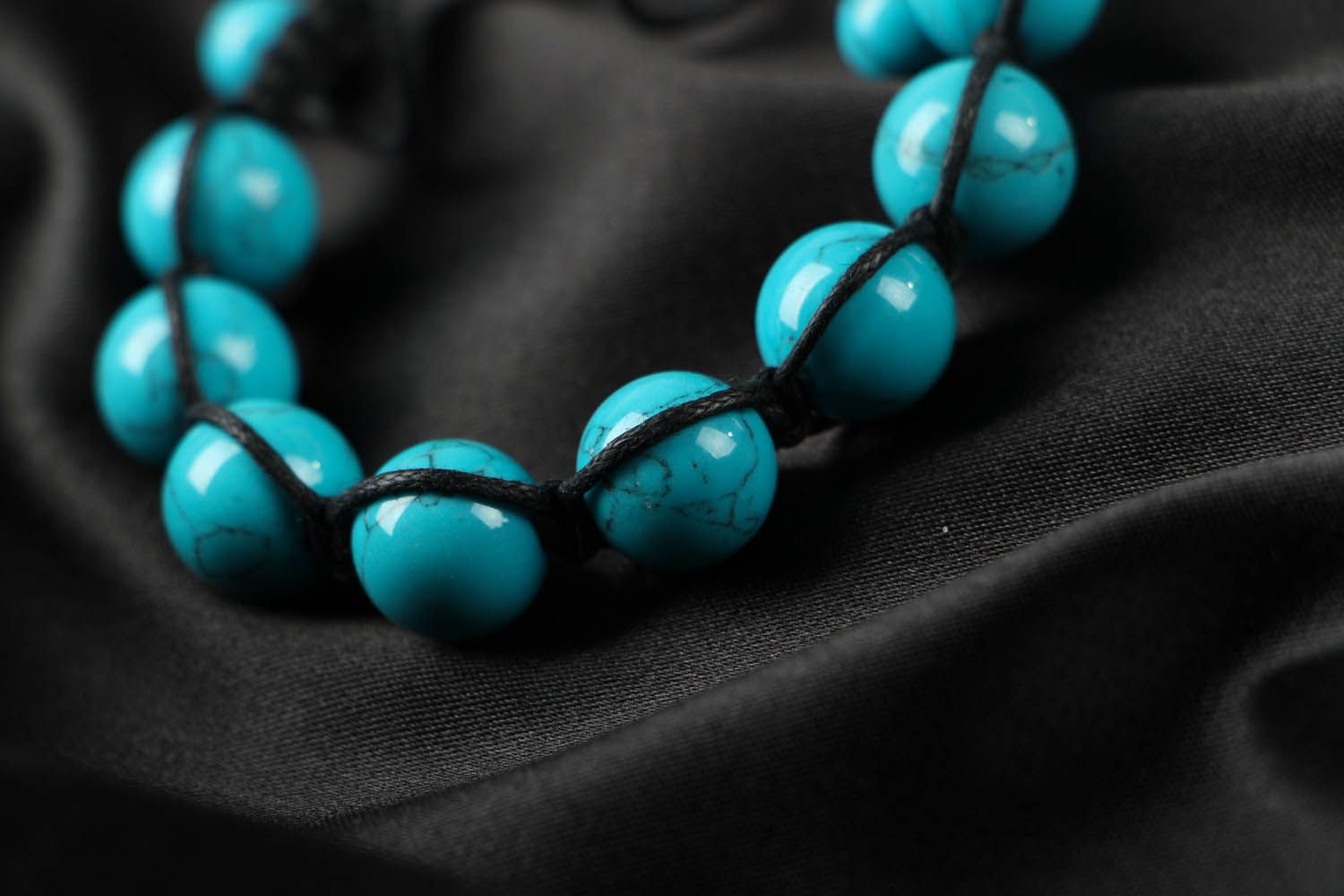 Braided bracelet with turquoise photo 3