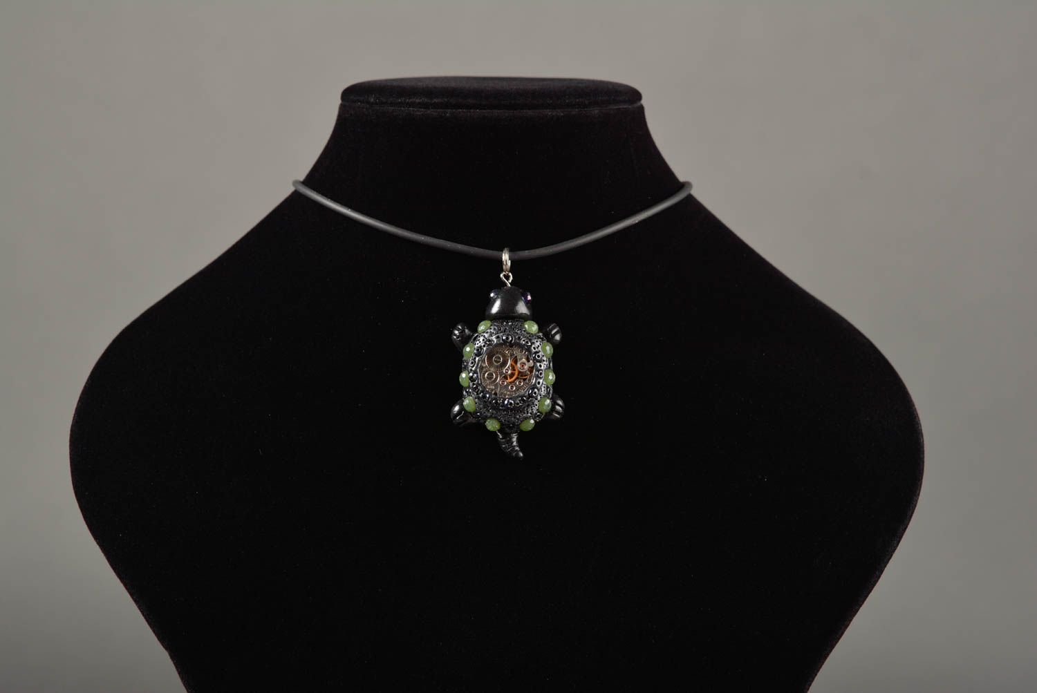 Handmade pendant designer jewelry unusual accessory plastic pendant gift ideas photo 2