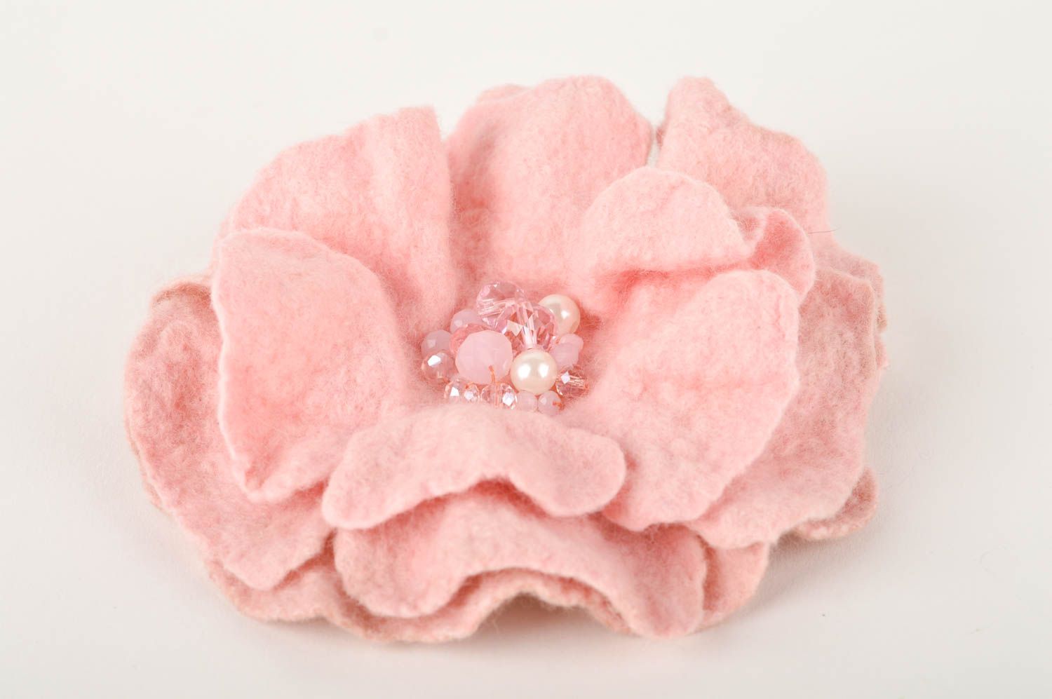 Handmade Brosche Modeschmuck Haarschmuck Blumen Geschenk für Frauen rosa elegant foto 2