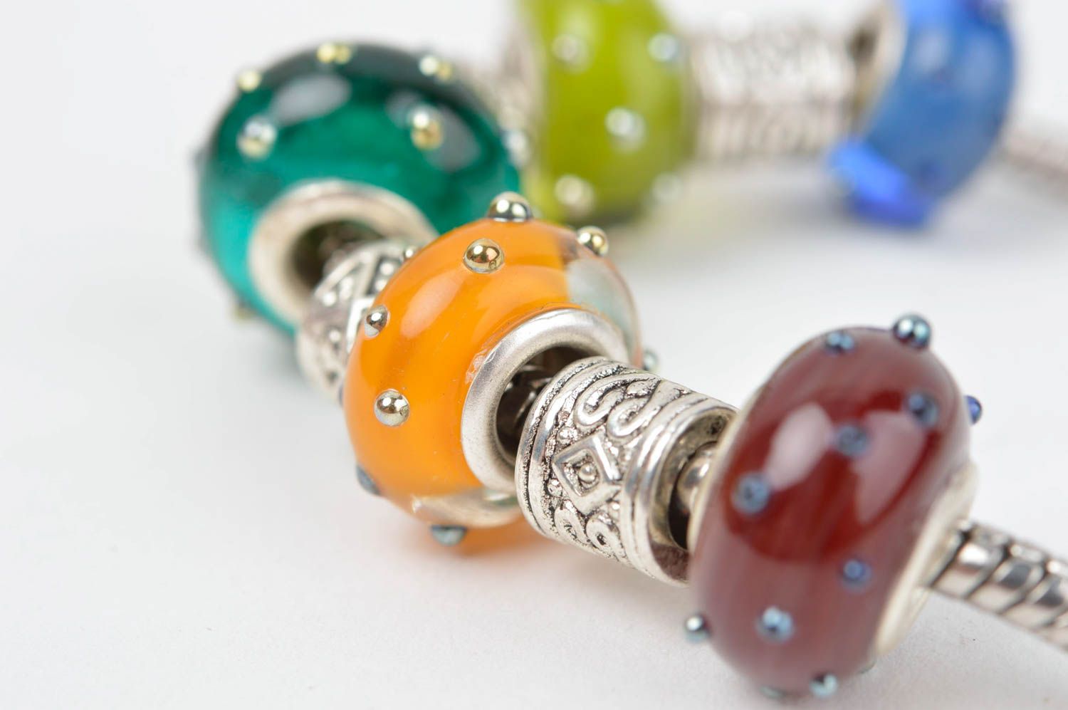 Unusual handmade glass bracelet beaded wrist bracelet cool jewelry designs photo 5