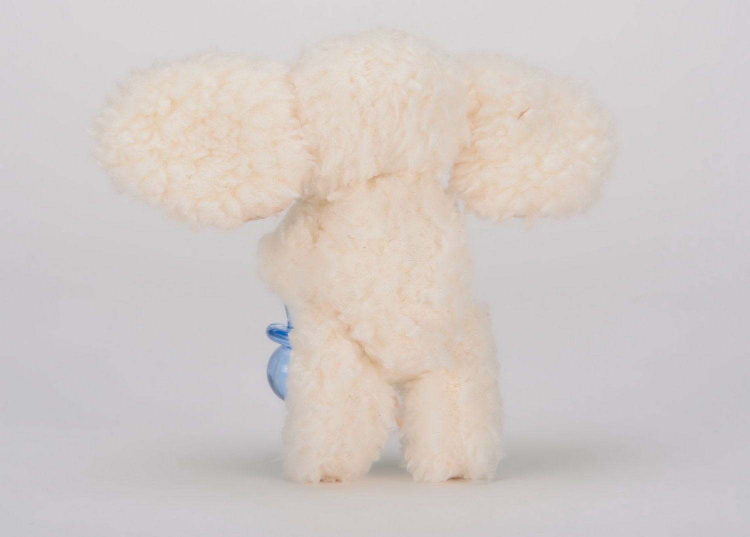 Soft toy, made of frazzle Elephant with pacifier photo 5