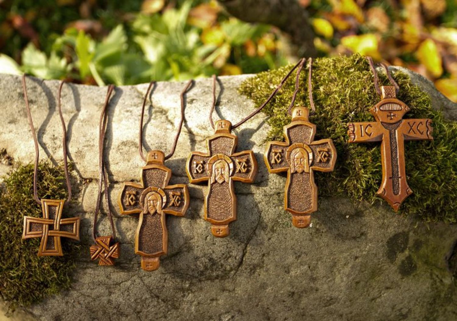 Carved wooden cross photo 3