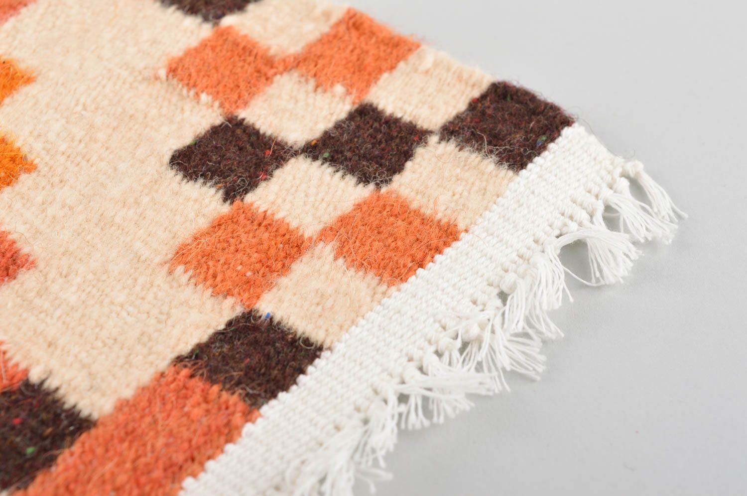 Mantel camino hecho a mano de algodón decoración de mesa textil para el hogar foto 5