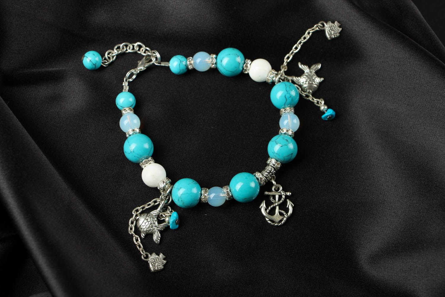 Marine turquoise bracelet  photo 1