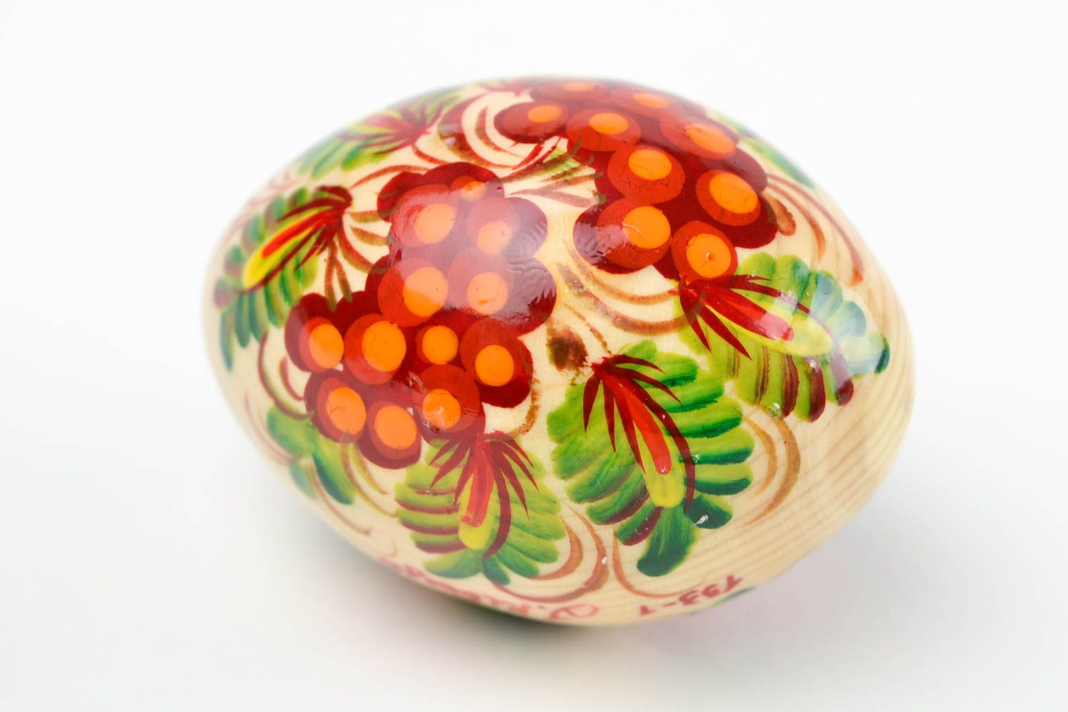Unusual handmade Easter egg Easter decor painted wooden egg decorative use only photo 4