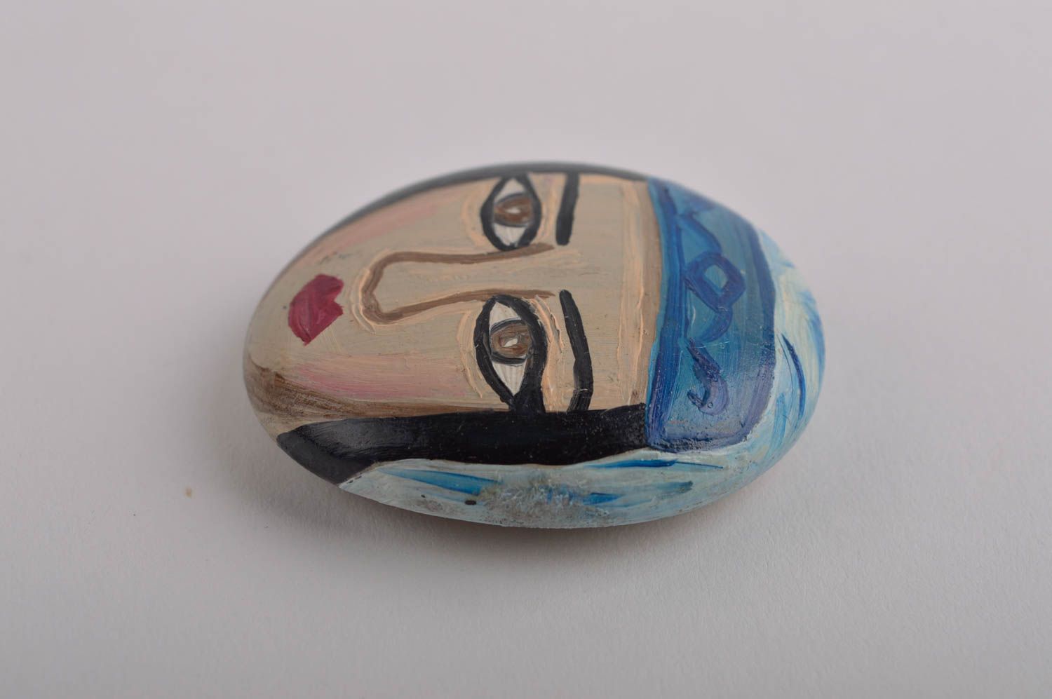Раскрашенный камень ручной работы декор для дома морской камень сувенирный фото 3