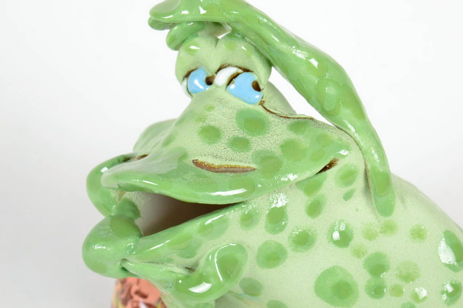 Hucha de cerámica de casa Mister Frog foto 2