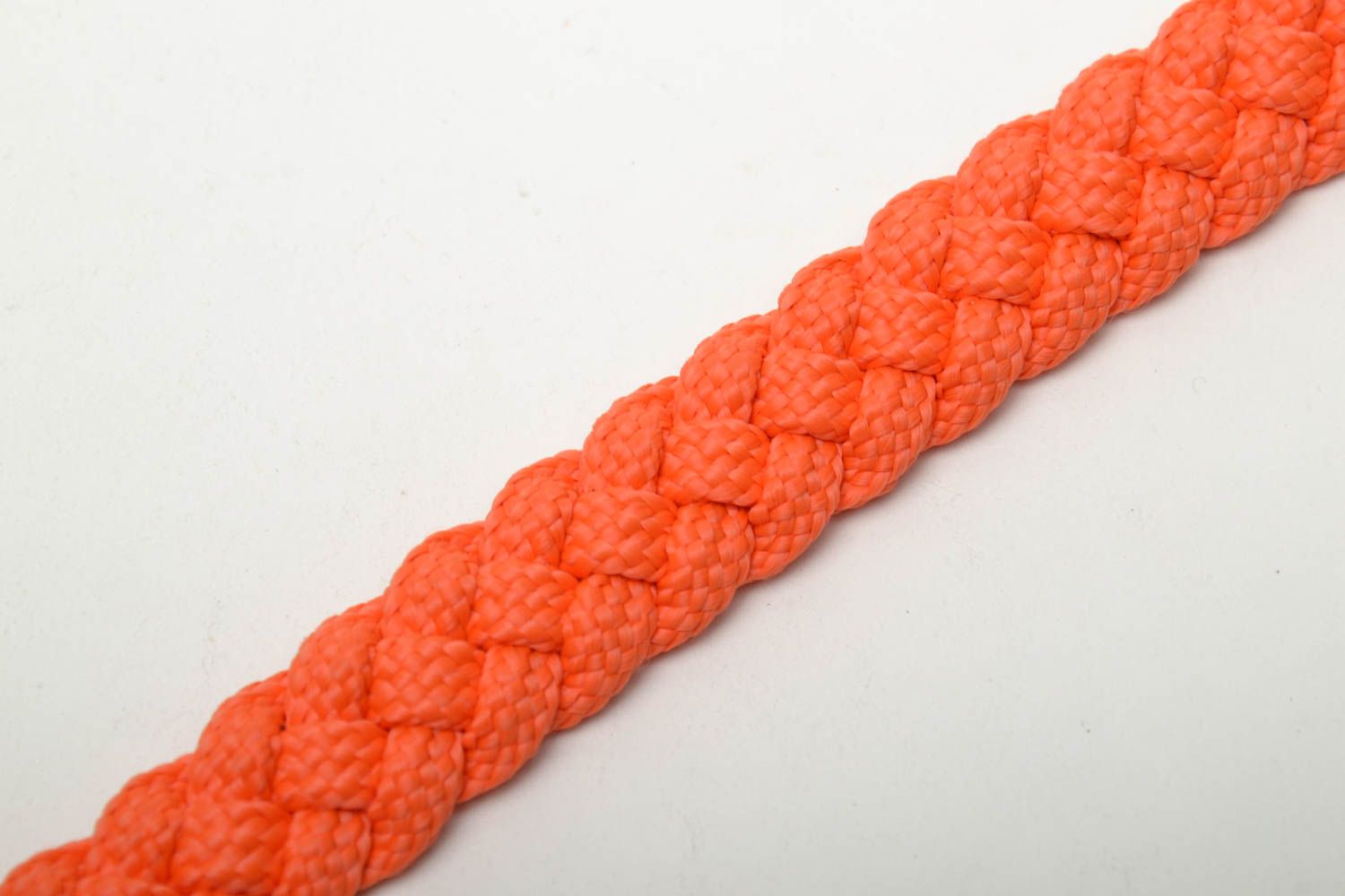 Плетеный ошейник для собаки оранжевый  фото 4