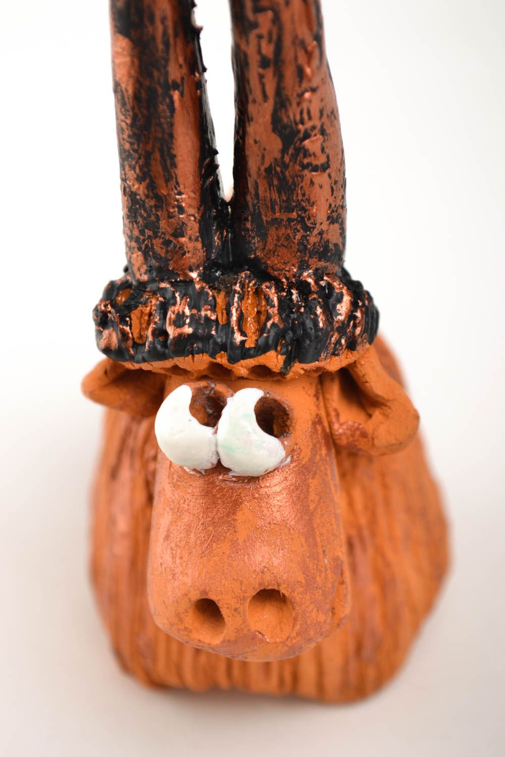 Deko Ideen Haus handgemachte Tier Statue Keramik Deko Figur aus Ton Ziege foto 3