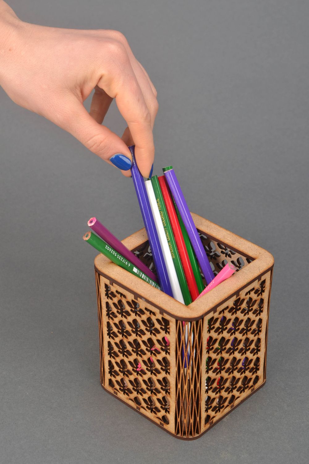 Plywood craft blank for pen holder photo 2