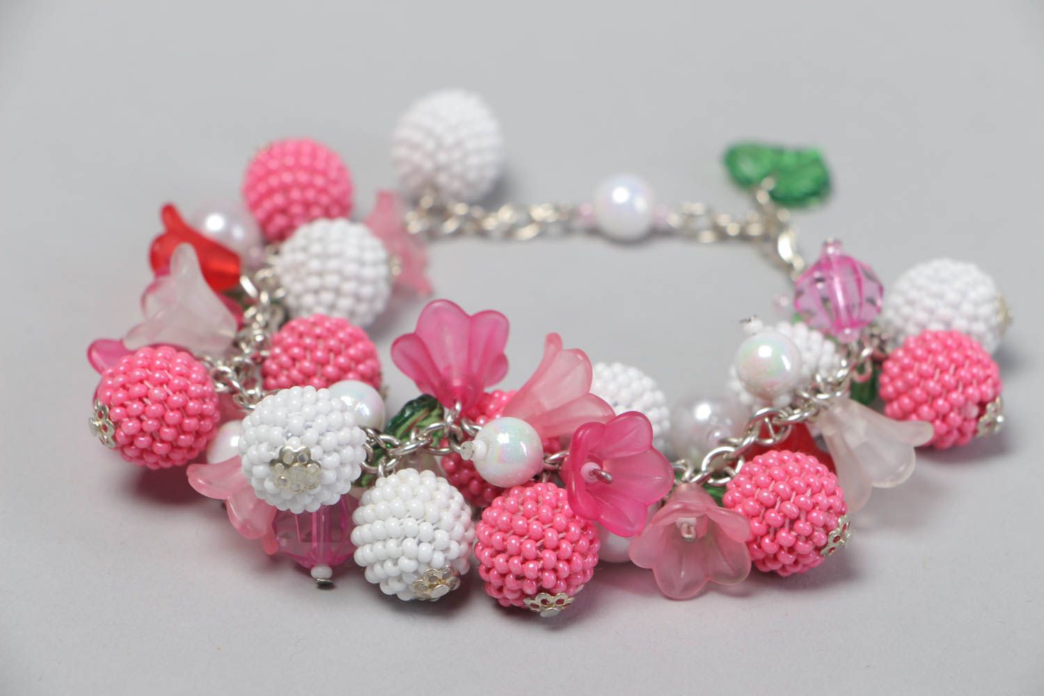 Handmade beaded jewelry set designer earrings and bracelet gifts for her photo 4
