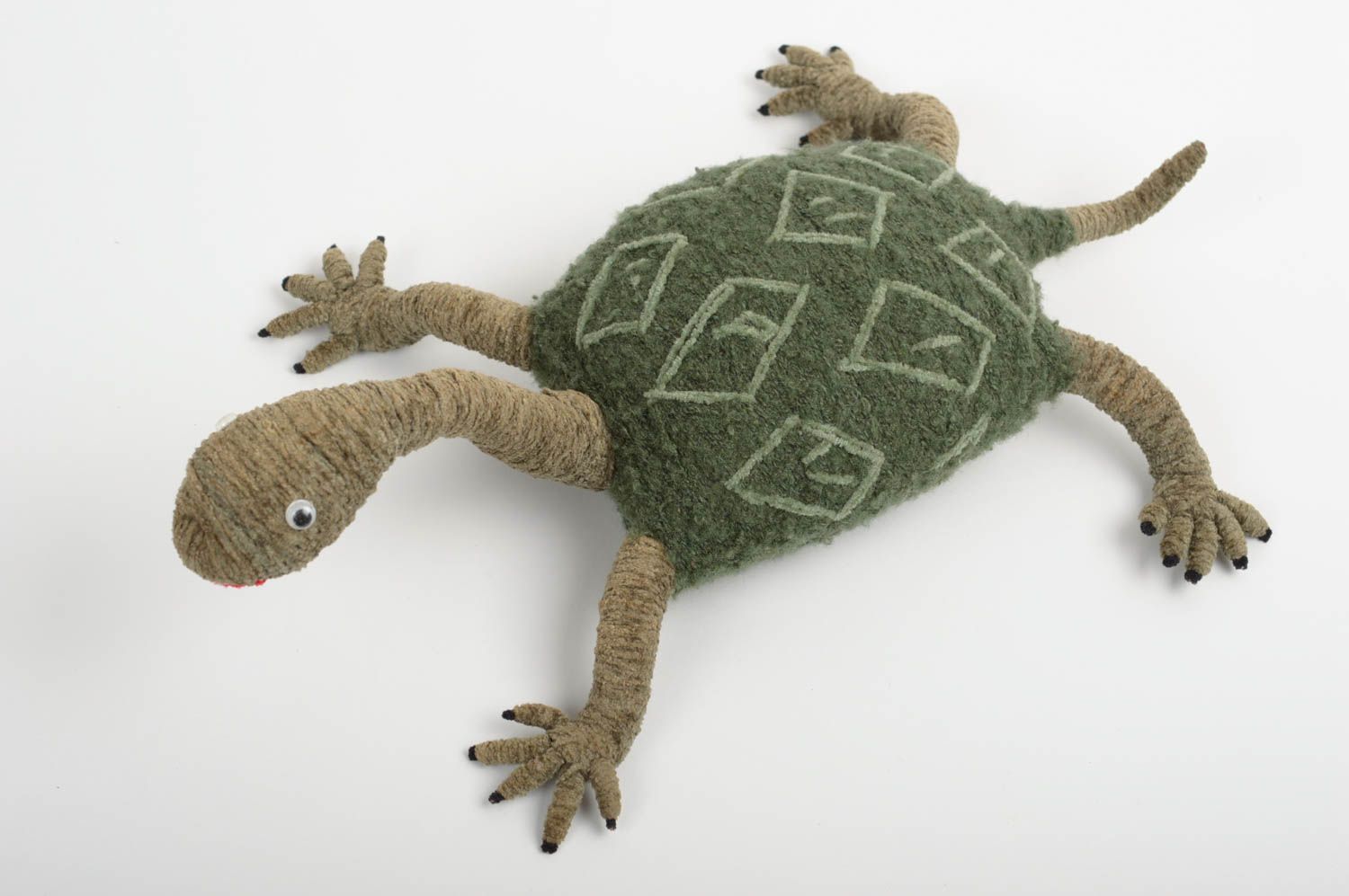 Jouet tortue Peluche faite main en fils Cadeau original pour enfant et décor photo 3