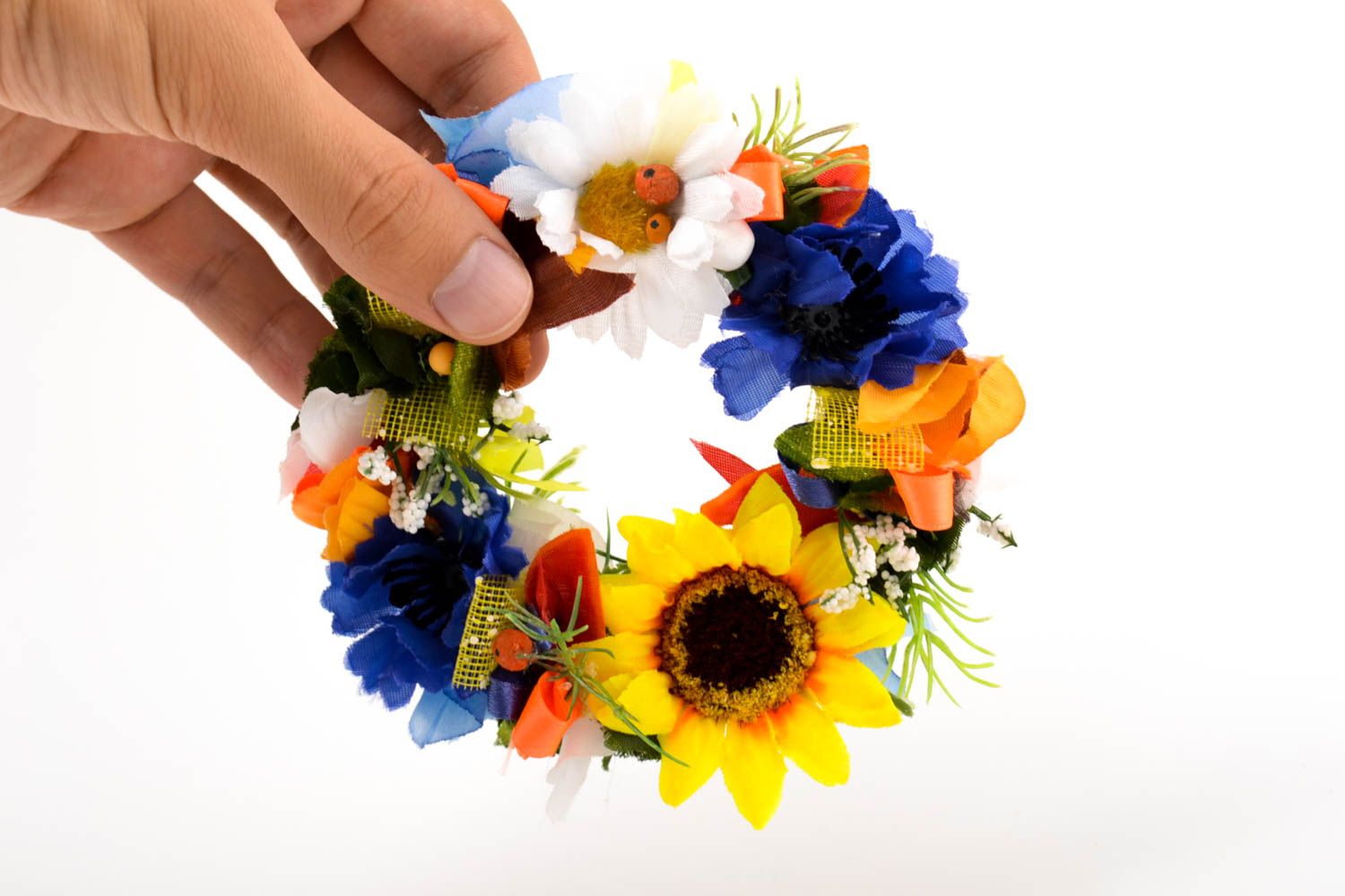 Magnet frigo fait main Aimant frigo avec fleurs artificielles Décoration cuisine photo 5