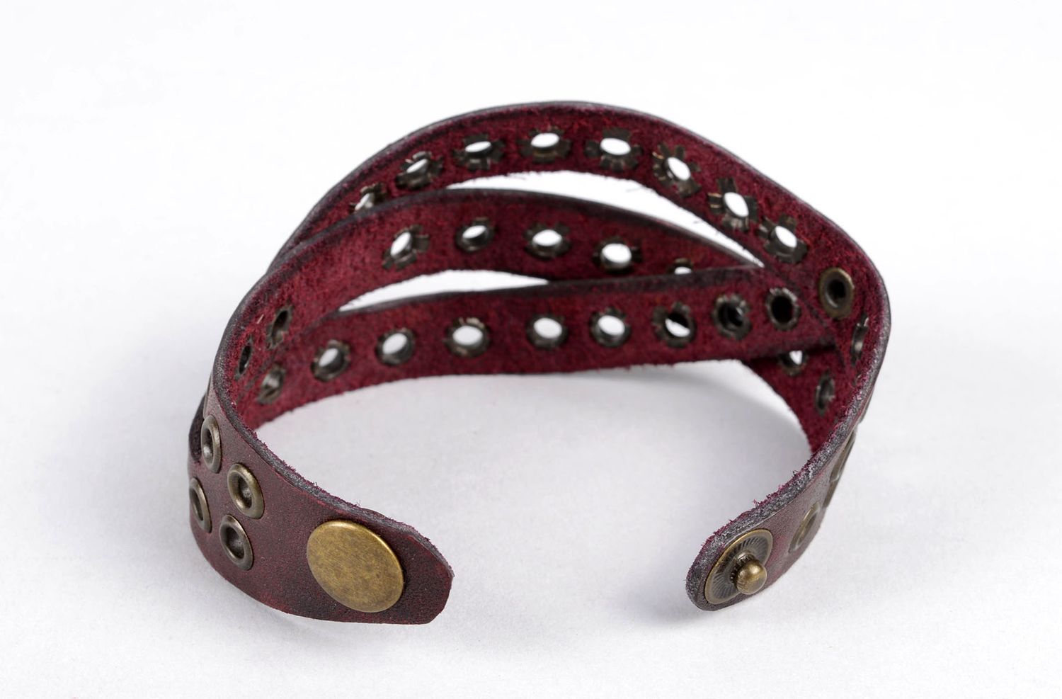 Handmade bracelet designer jewelry leather wrap bracelet leather cuffs photo 3