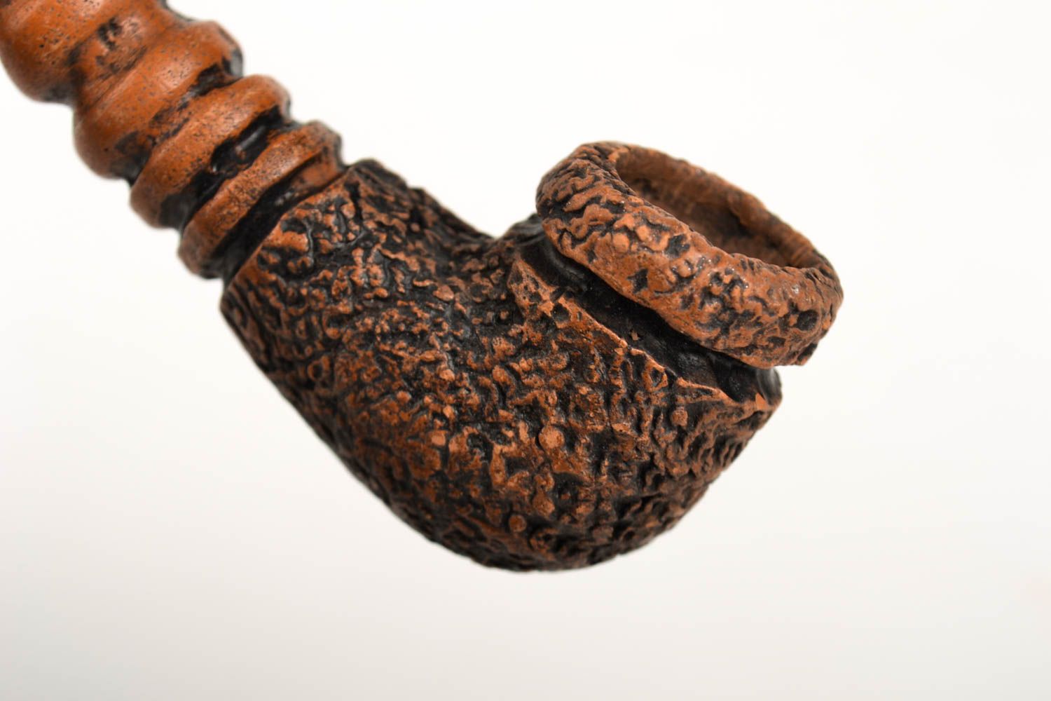 Трубка ручной работы курительная трубка люлька аксессуар для курения из глины фото 3