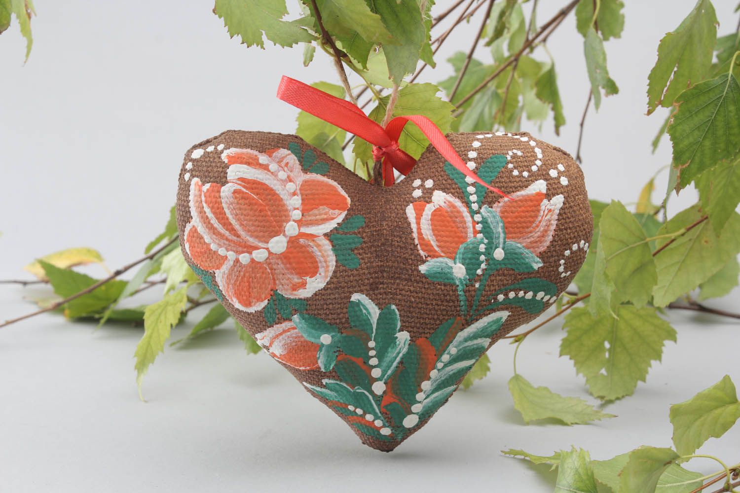 Pingente macio decorativo na forma de coração para a decoração do interior Coração foto 1