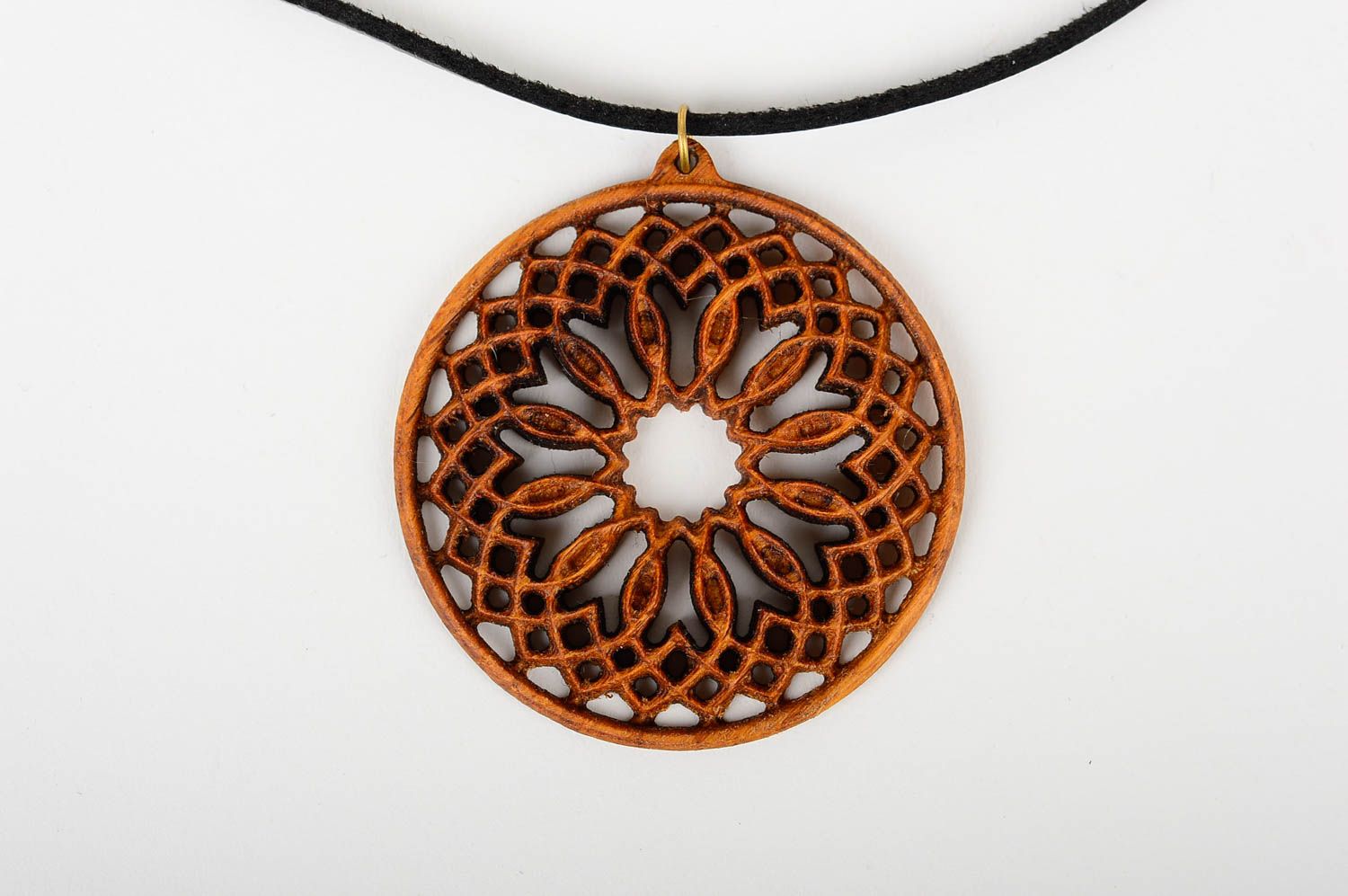 Handmade pendant unusual accessory gift ideas wooden pendant for women photo 3