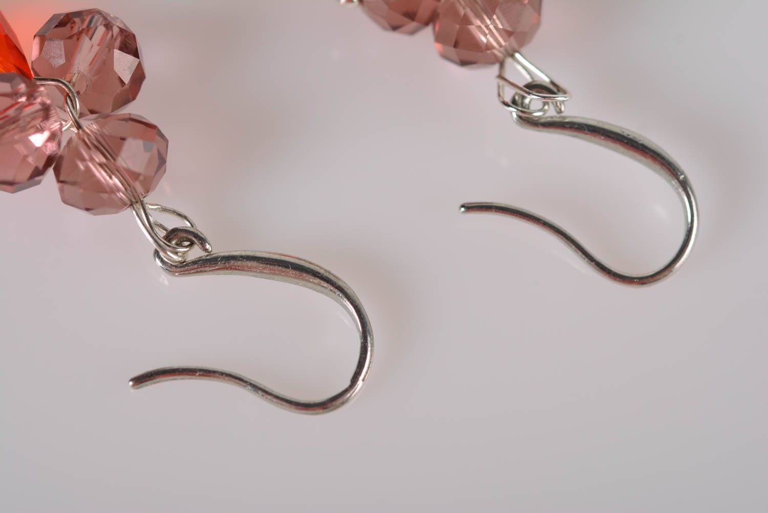 Handgemachter Schmuck Ohrringe aus Glas Modeschmuck Ohrhänger versilbert foto 5