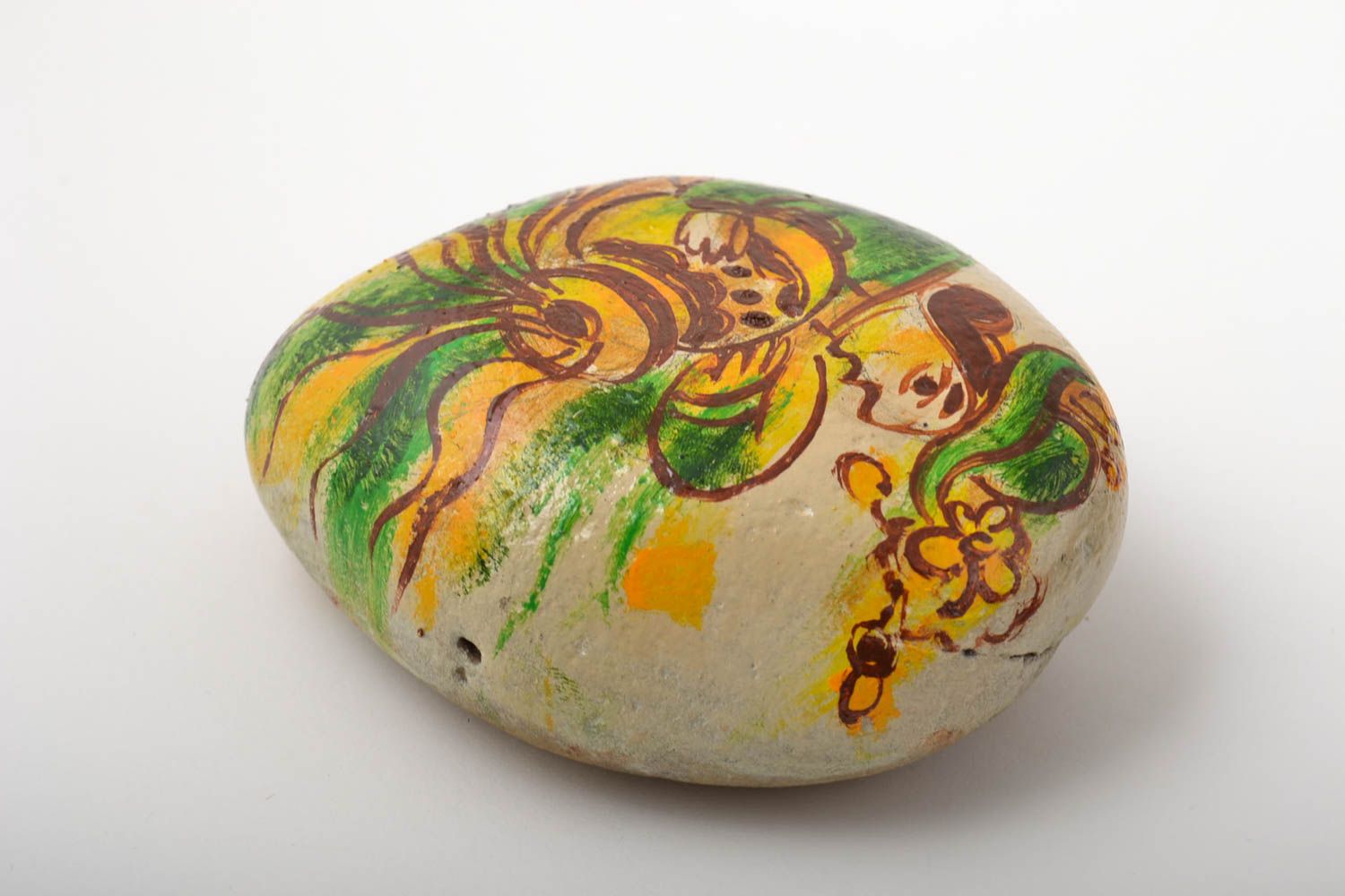 Морской камень ручной работы декор для дома раскрашенный камень водолей фото 5