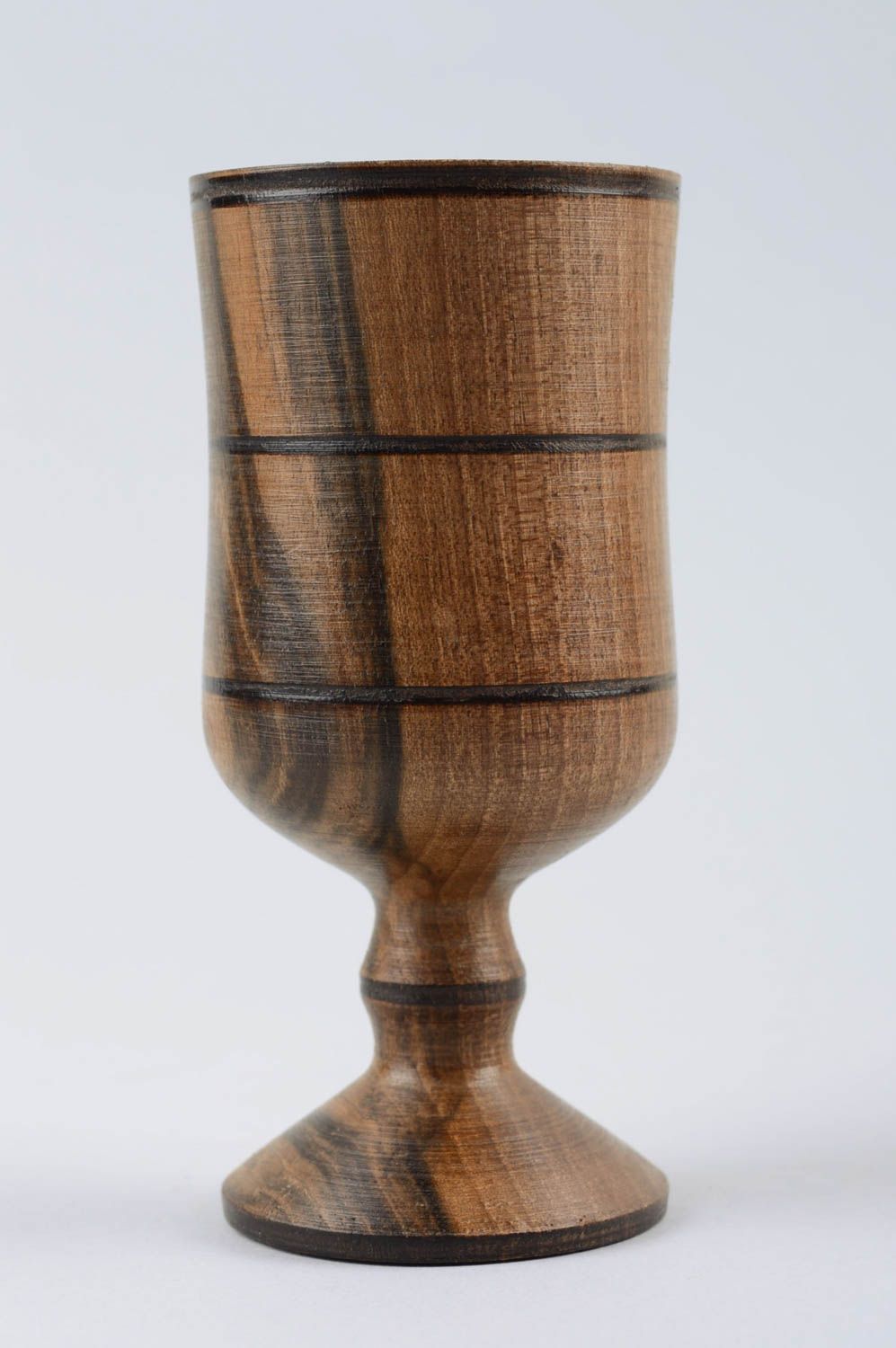 Vaso de chupito de madera artesanal vajilla moderna regalo original ecológico foto 3