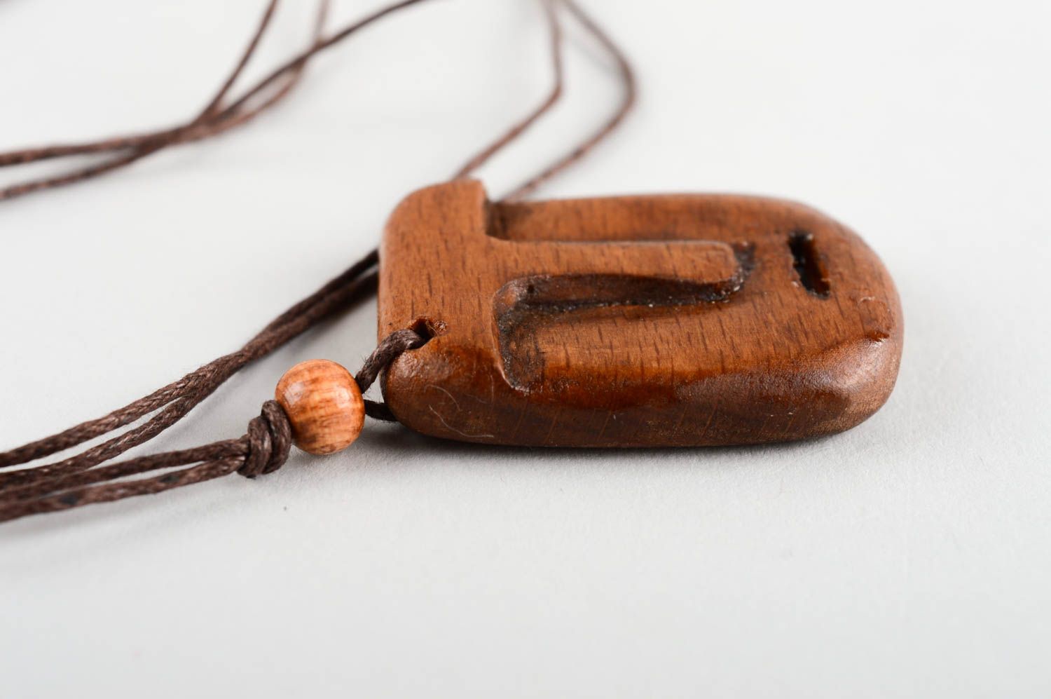 Stylish handmade wooden pendant neck pendant design fashion accessories photo 5