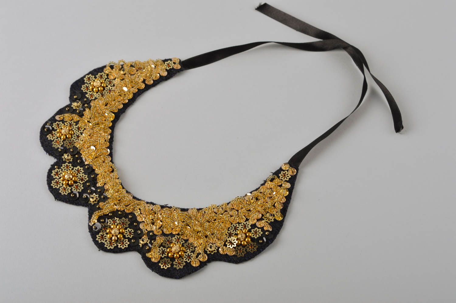 Handgefertigt Damen Kragen Halsschmuck für Damen Collier Halskette groß schön foto 4