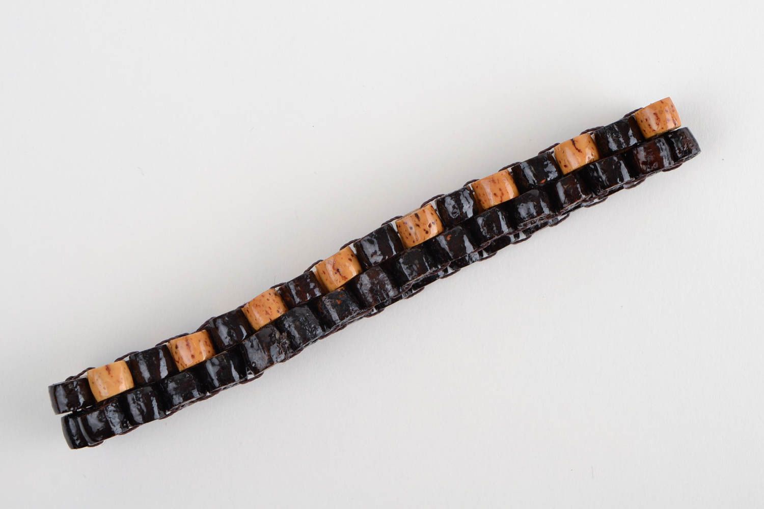 Armschmuck Damen Schmuck aus Holz Armband aus Holz handgemachter Schmuck dunkel foto 3