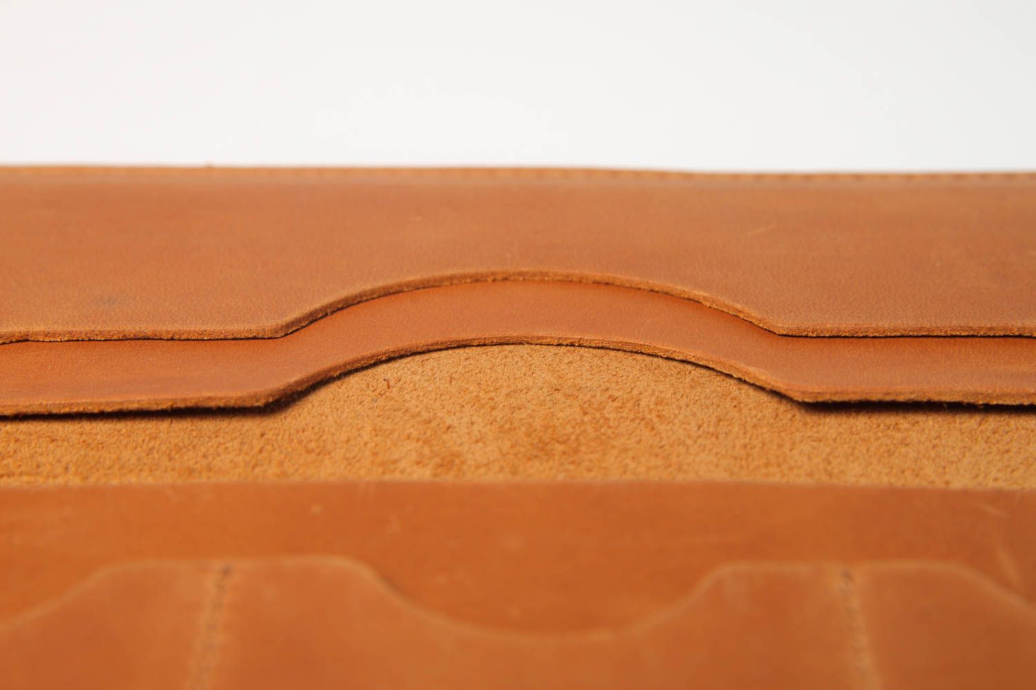 Handmade designer leather wallet unusual male purse stylish leather purse photo 4