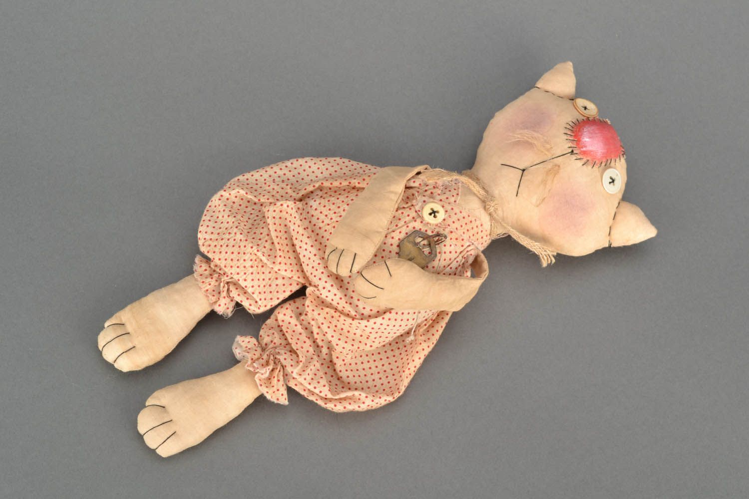Мягкая кукла-примитив Кот фото 3