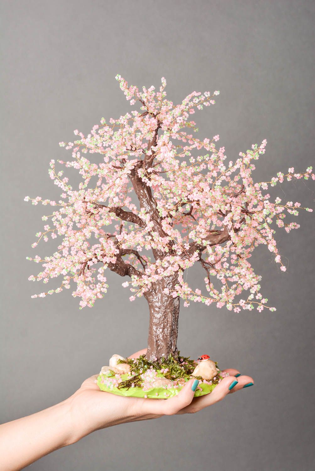 Handmade beaded tree the topiary home design gift ideas decorative use only photo 2