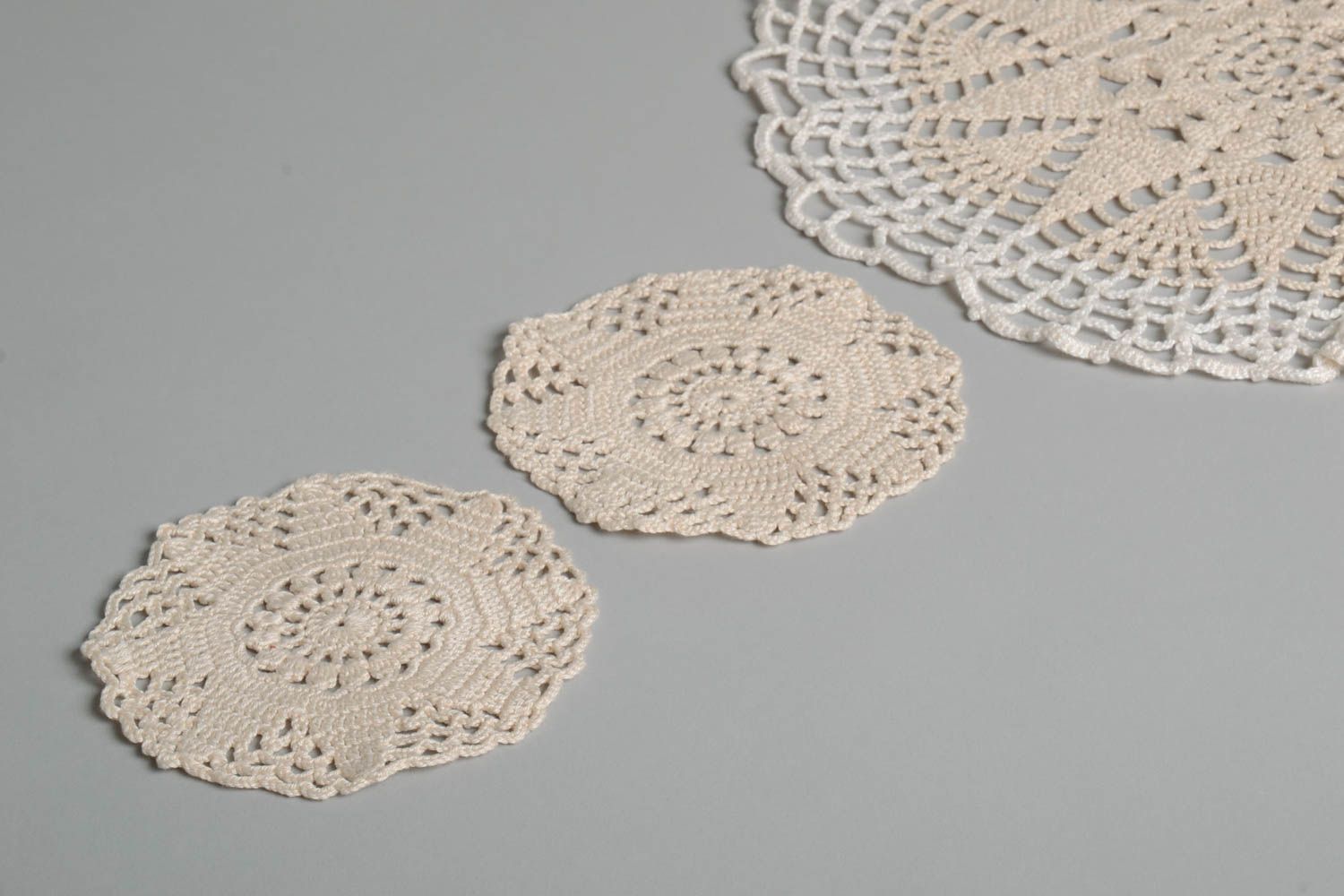 Handmade crocheted napkin table white napkins home decor kitchen ideas photo 4
