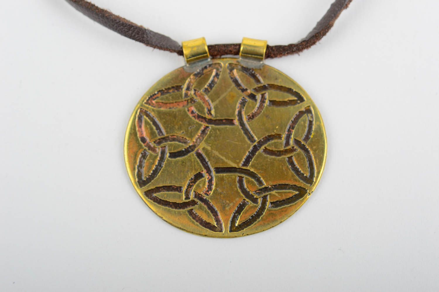 Handmade neck pendant brass bijouterie metal accessories present for girlfriend photo 4