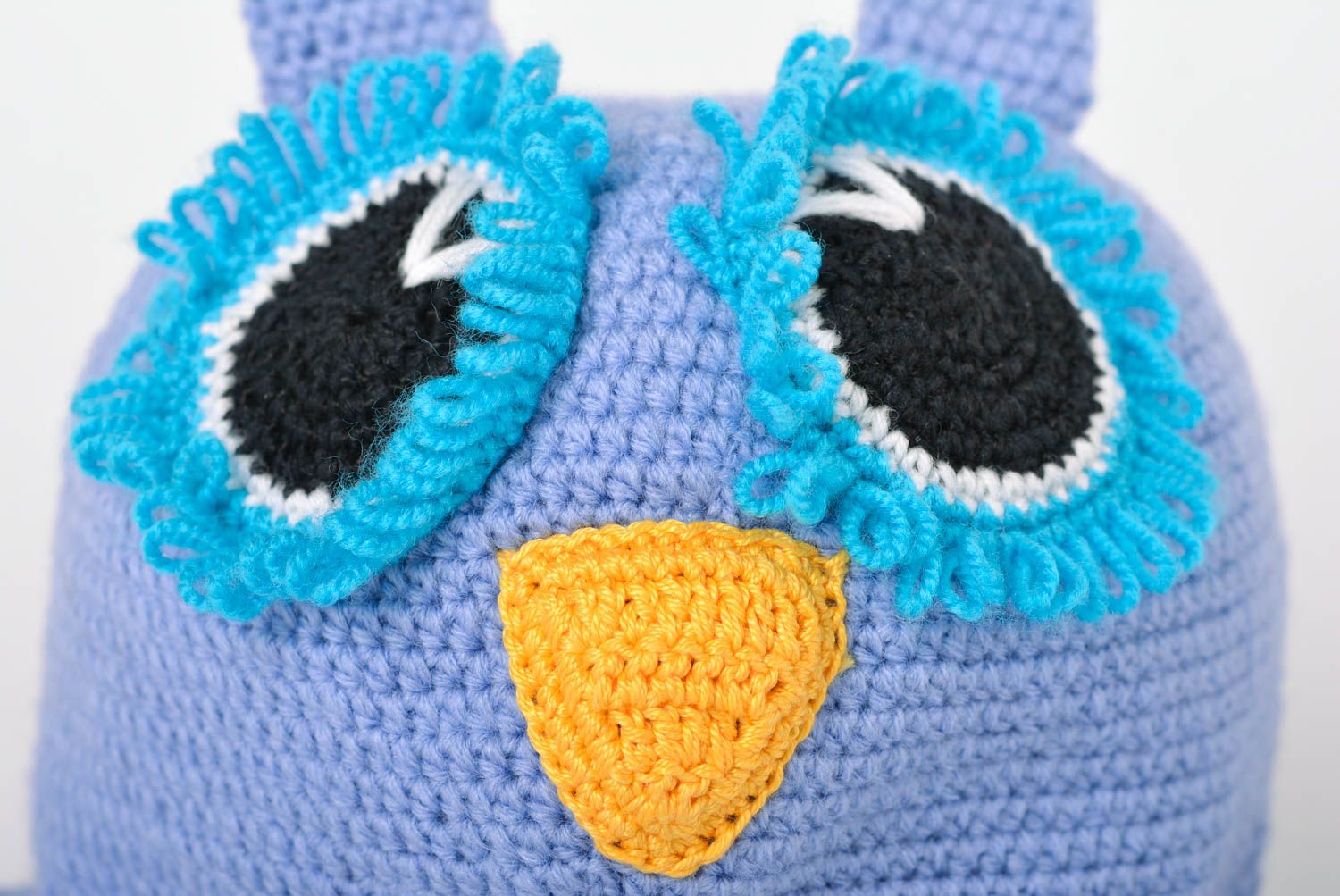 Handmade winter accessory designer crocheted cap warm stylish cap for kids photo 4