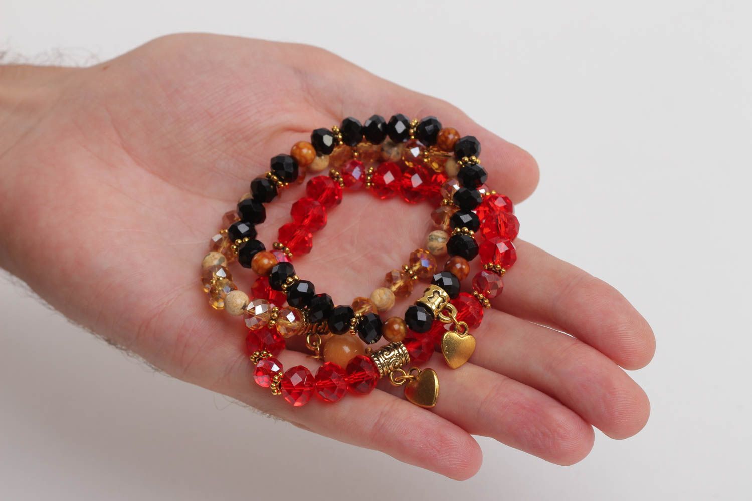 Bracelets en pierres Bijoux faits main Accessoires femme agate jaspe perles photo 5