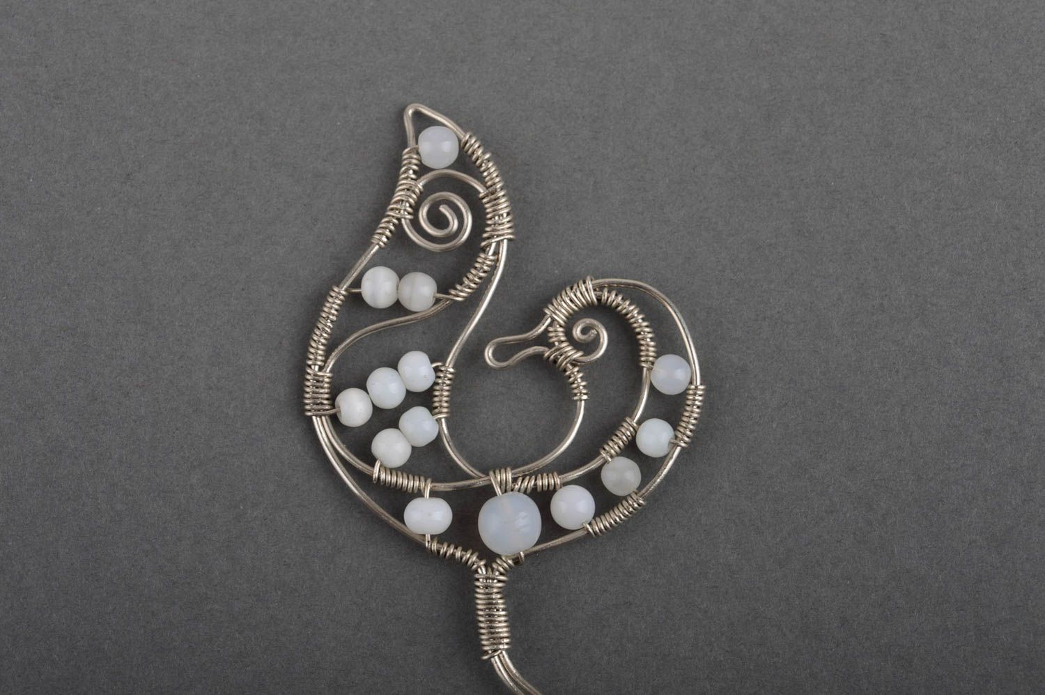 Handmade Haar Nadel Vogel Schmuck für die Haare Accessoire für Frauen mit Perlen foto 3