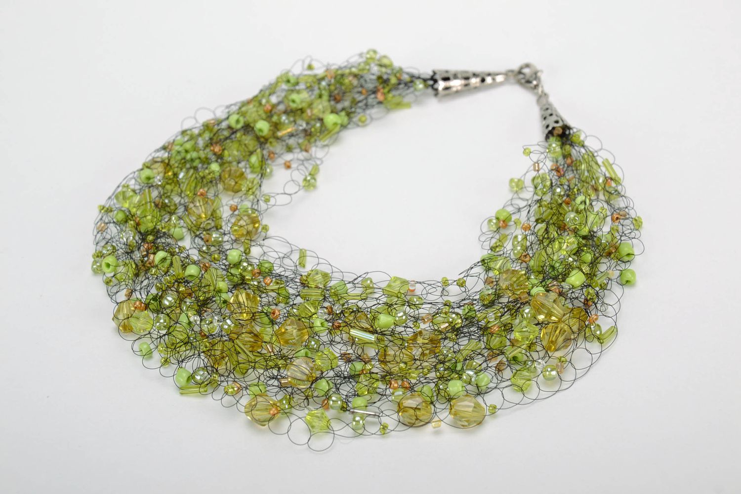 Handmade necklace made of beads photo 4
