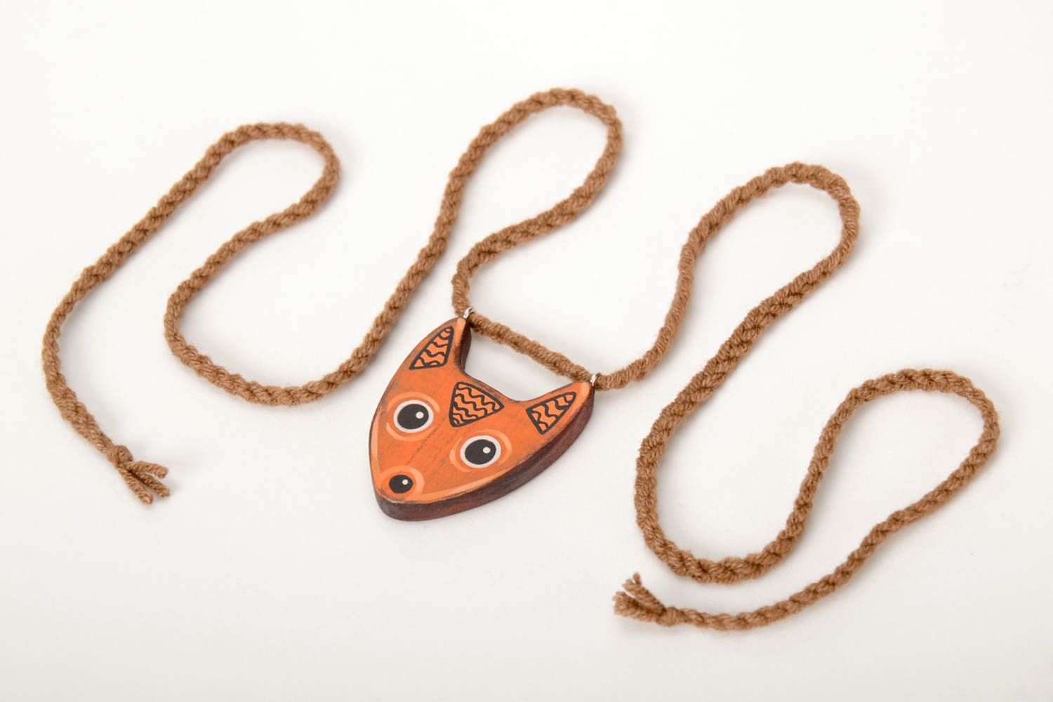Handmade pendant wooden jewelry unusual accessory gift ideas designer bijouterie photo 5