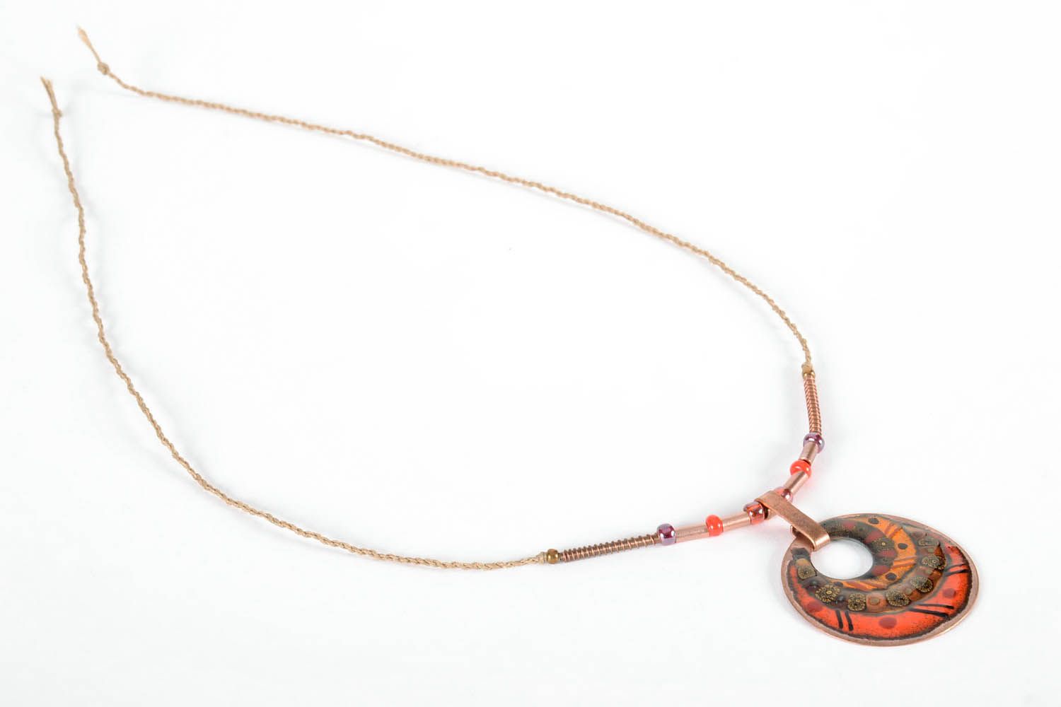 Anhänger aus Kupfer Halskette für Frauen Schmuck handgemacht grell schön modisch foto 4