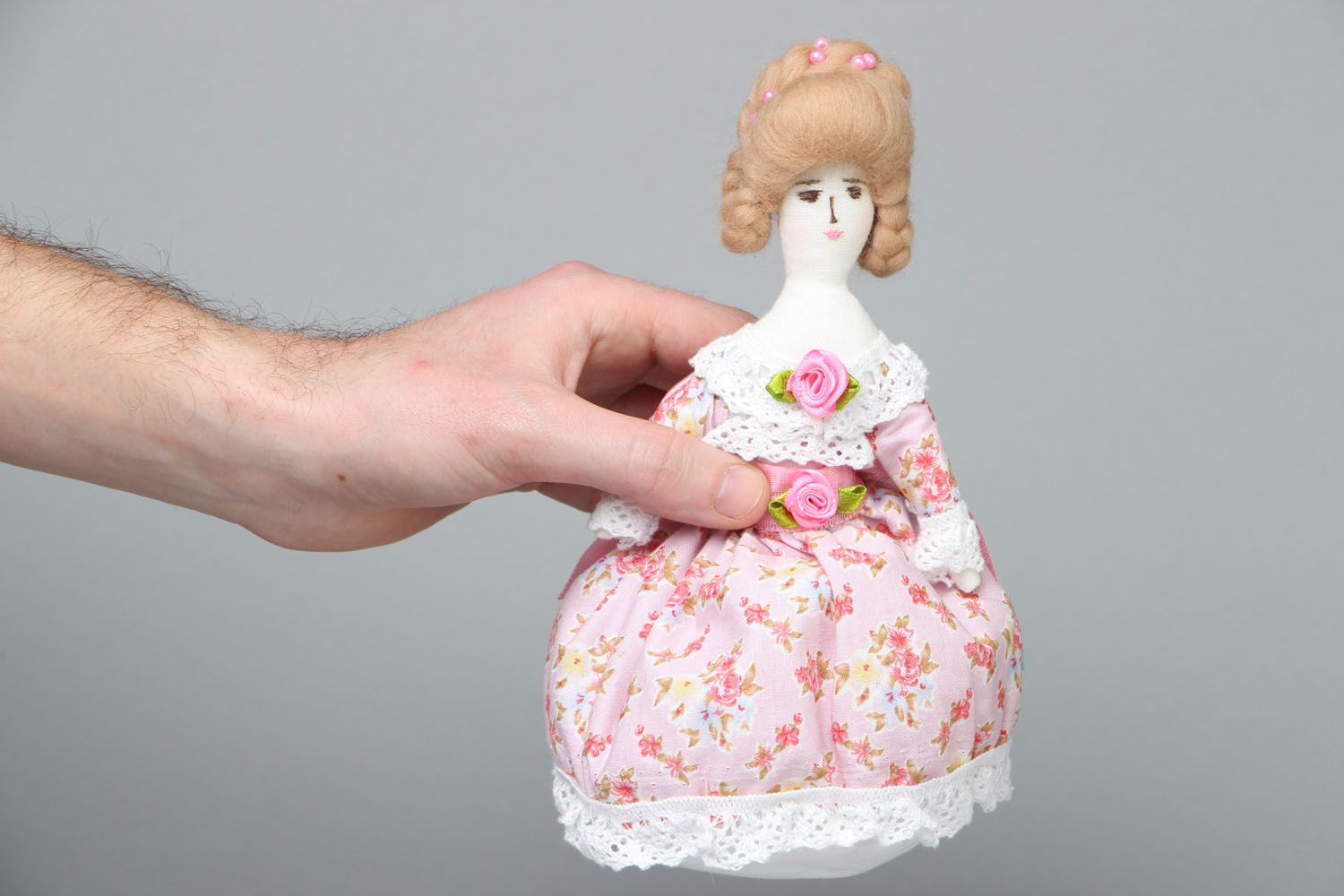Интерьерная кукла Дама пушкинских времен фото 4