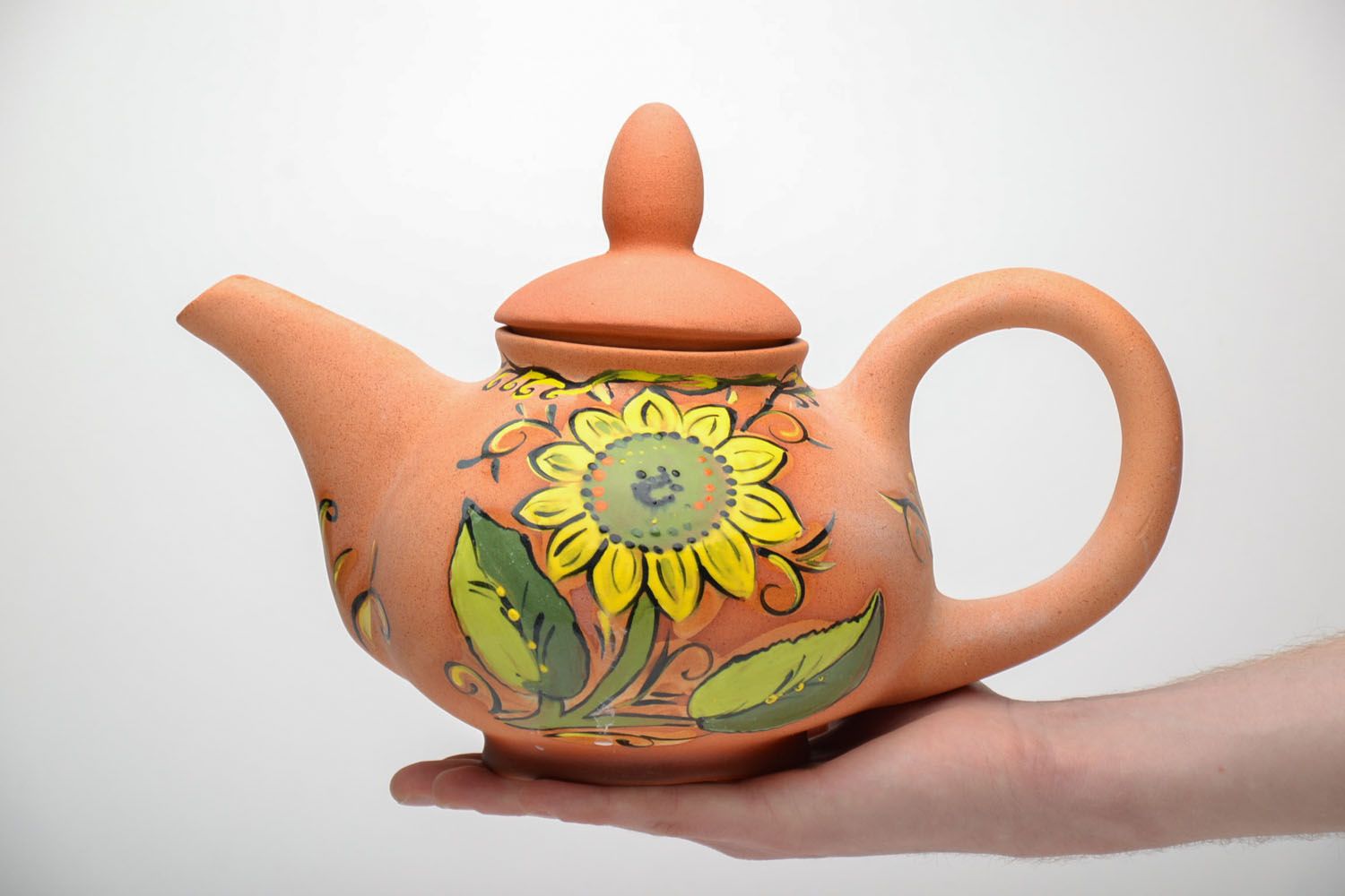 Painted ceramic teapot photo 5