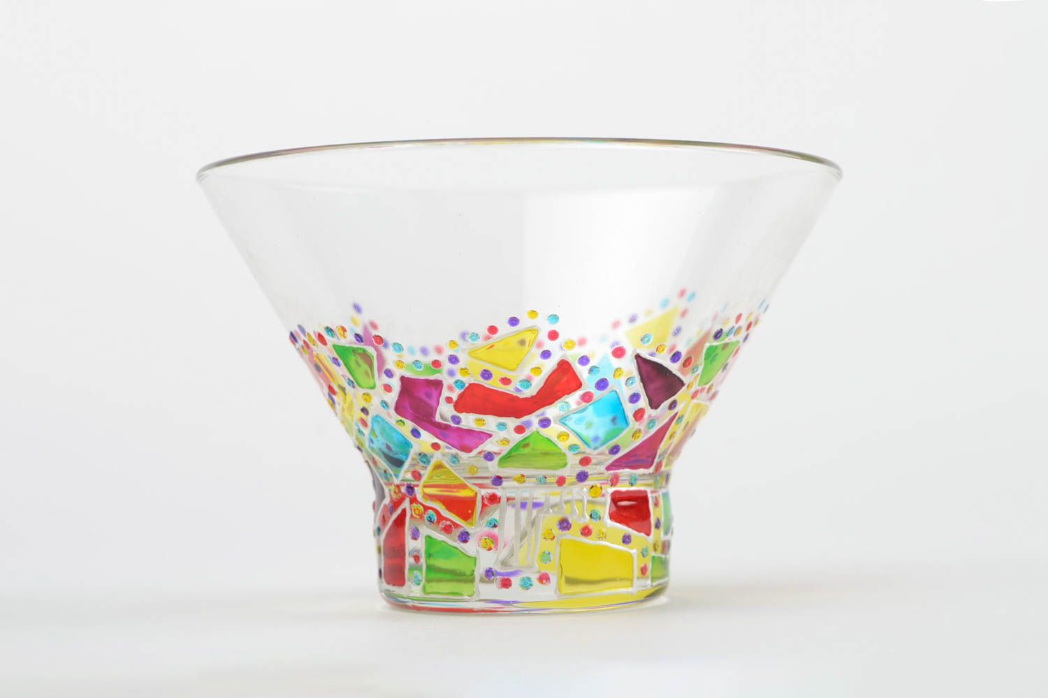 Beautiful handmade glass salad bowl glass ware kitchen designs gift ideas  photo 1