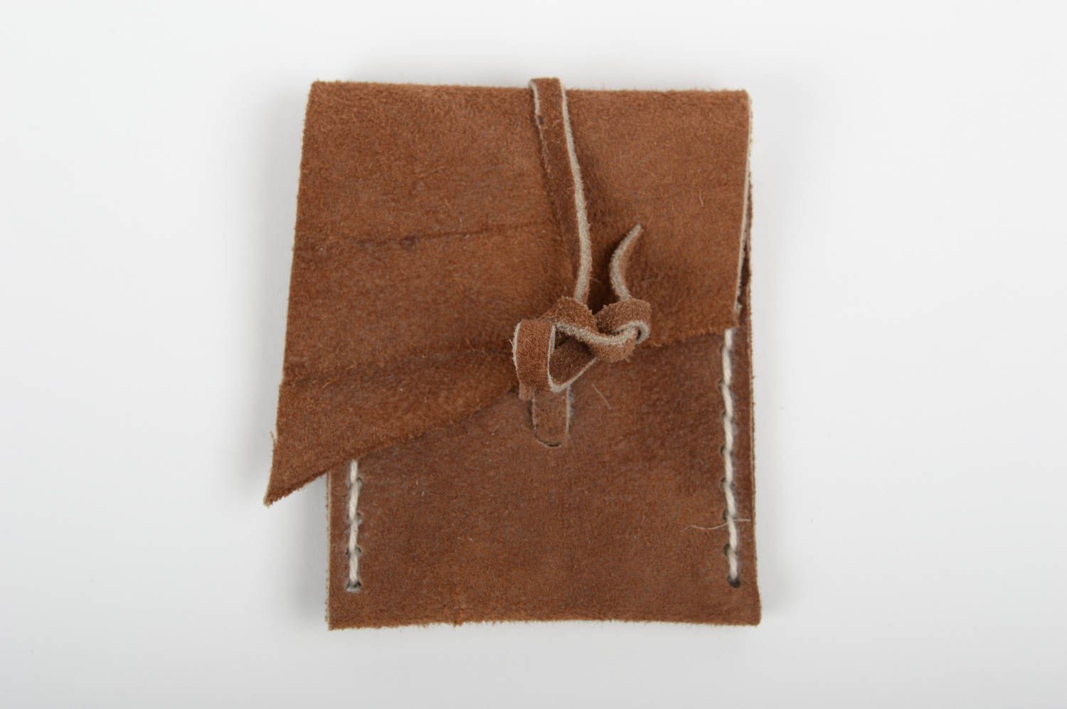 Кошелек ручной работы кожаный кошелек стильный аксессуар из кожи коричневый фото 1