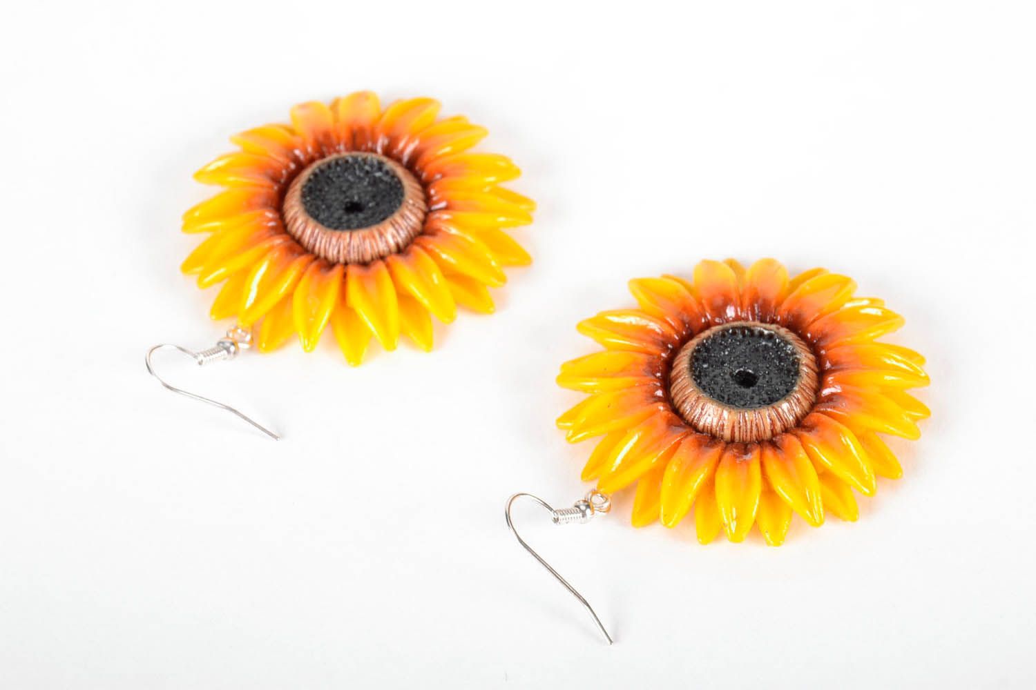 Hängende Ohrringe Sonnenblumen foto 3