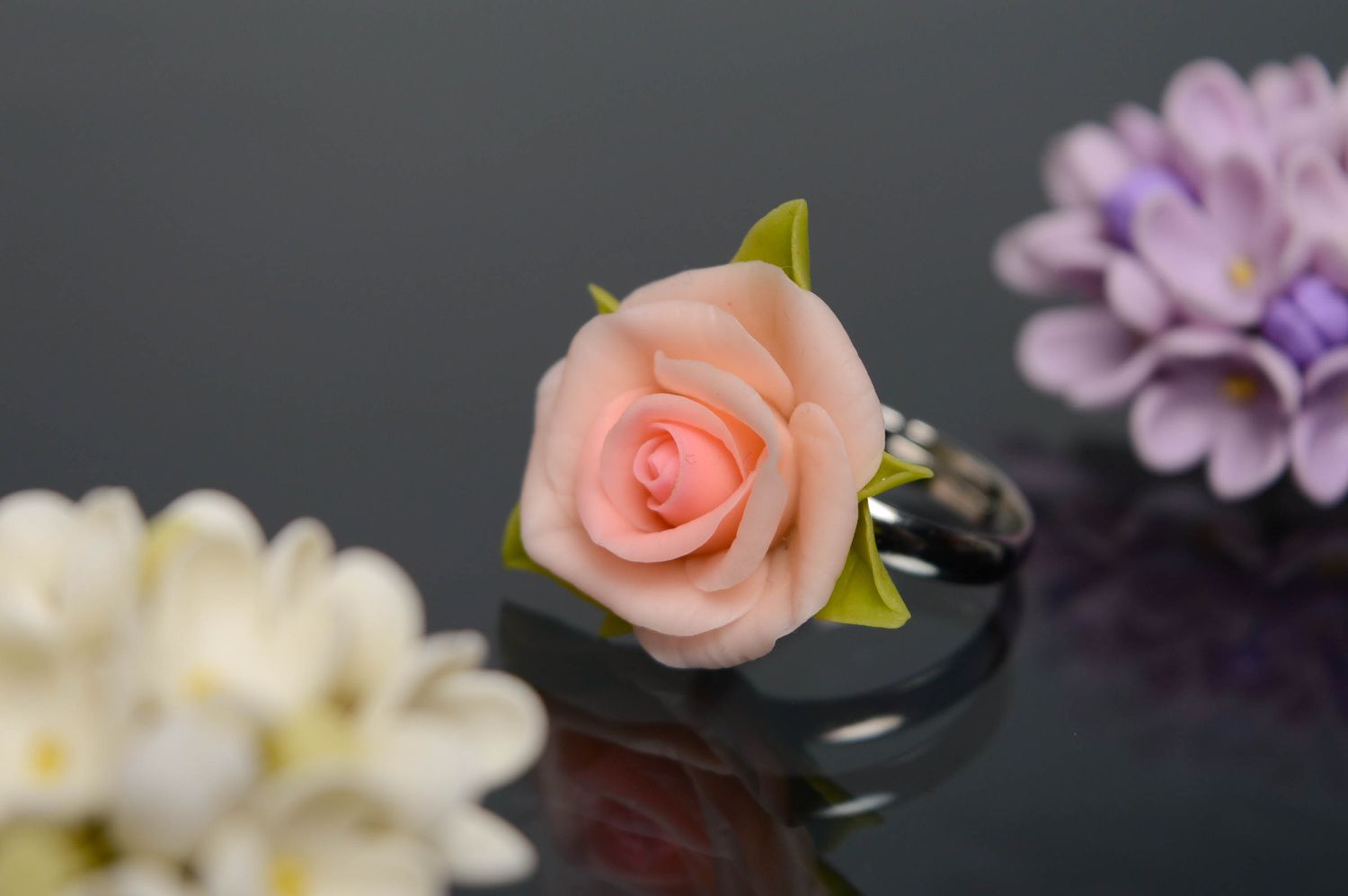Beautiful cold porcelain ring photo 1