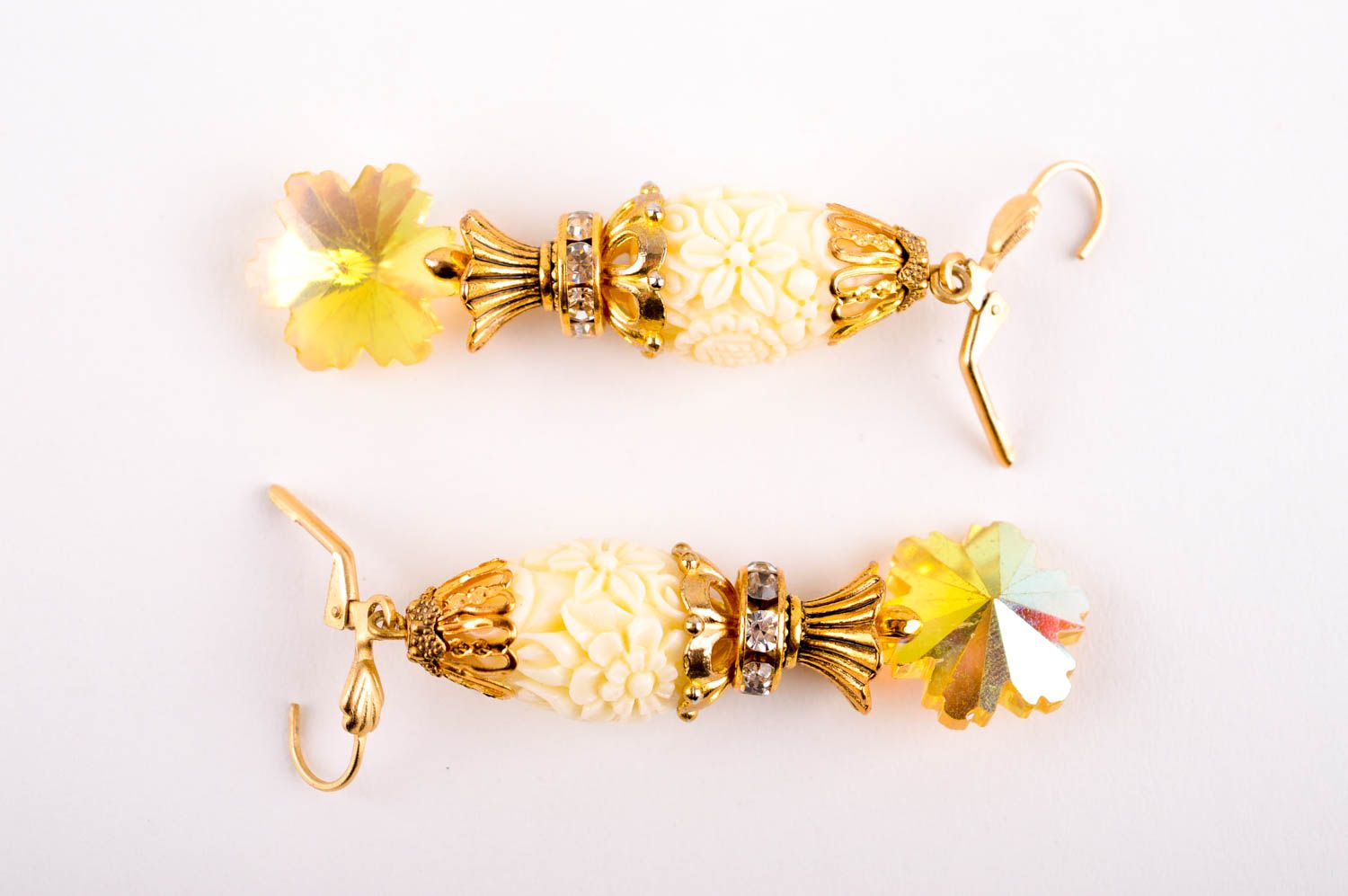 Handmade lange Ohrringe Modeschmuck Ohrhänger Ohrringe für Damen exklusiv foto 5
