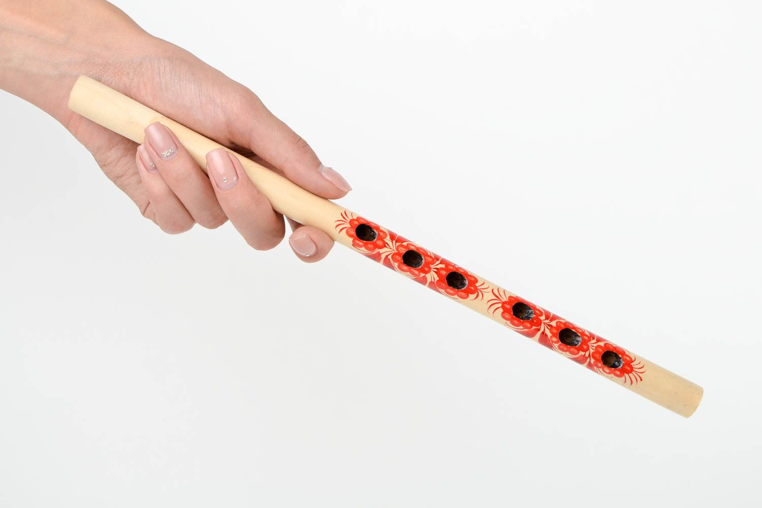 Musik Instrument handmade kleine Flöte originelles Geschenk Deko Element bunt foto 2