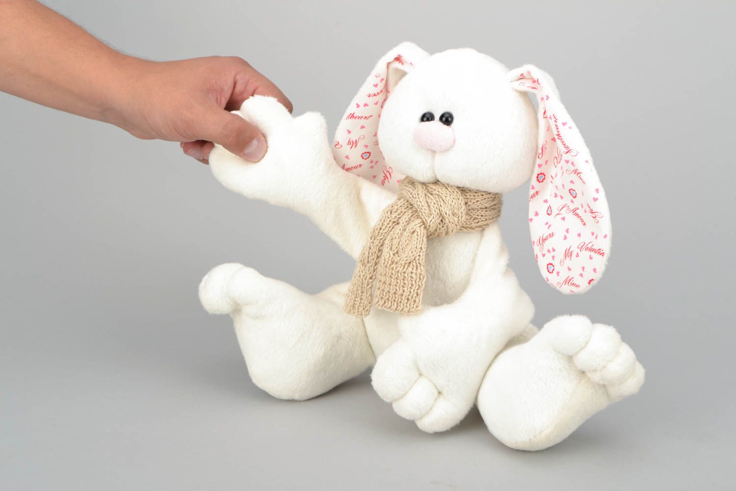 Soft toy White rabbit photo 2